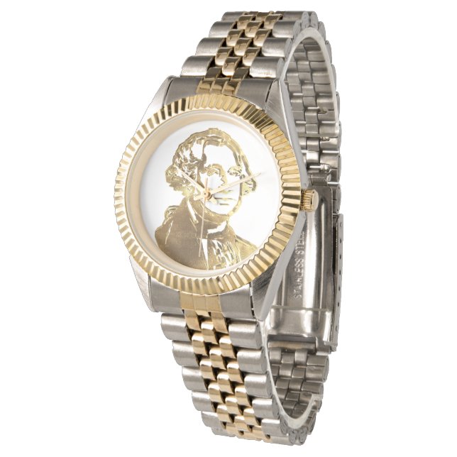 Montre American Président George Washington Portrait Gold (Incliné)
