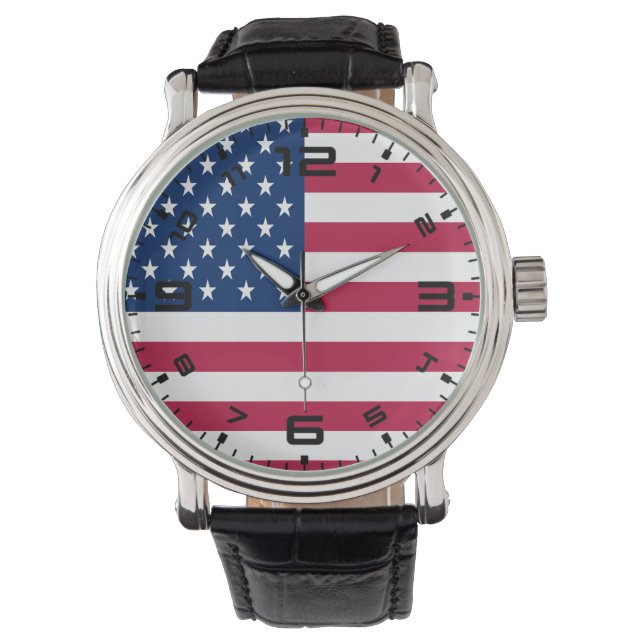 Montre American USA Flag Pride Design-76353 (devant)