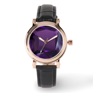 Montre Améthyste Poignée Violette