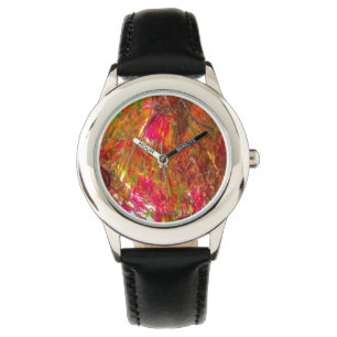 Montre Ammolite du coucher de soleil tropicale