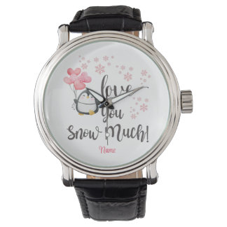 Montre Amour - Cute Valentine Penguin Personnalisé