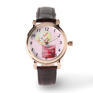 Montre amour en forme de coeur flamme rouge bougie romant