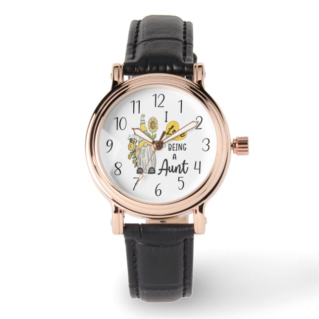 Montre amour Tante abeille gnome mot art (Recto)