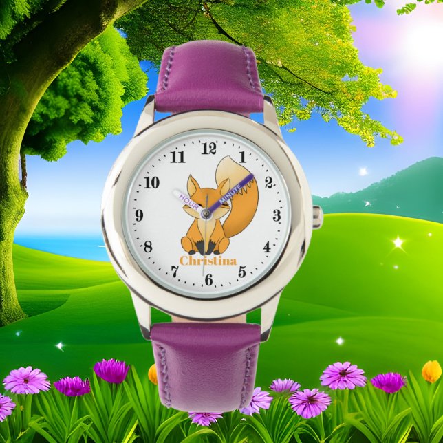 Montre Amoureux des animaux de renard mignon (Créateur téléchargé)