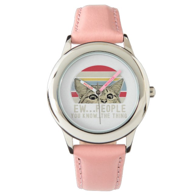 Montre Amoureux des chats Enfant Watch cadeau d'anniversa (devant)