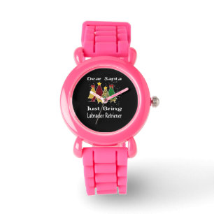 Montre Amoureux des chiens Cher Père Noël, venez d'apport