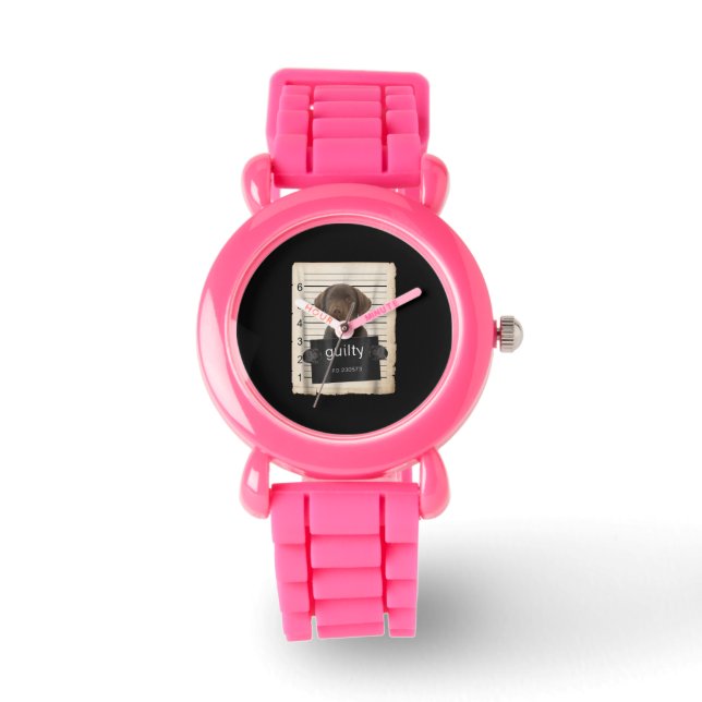 Montre Amoureux des chiens | Chocolat de culpabilité Labr (Recto)