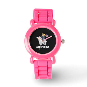 Montre Amoureux des chiens La Merica Trump chevauchant le