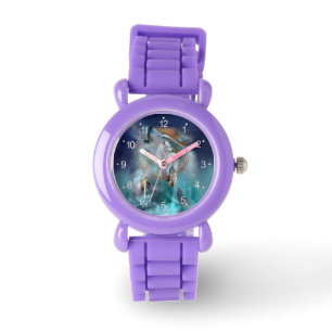 Montre Amoureux indien et chef de tribu ethnique loup