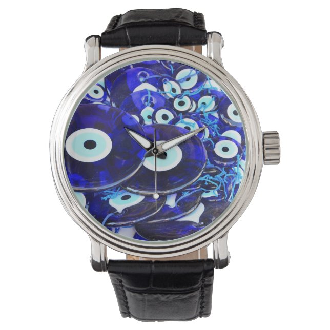 Montre Amulettes d'yeux bleues (devant)
