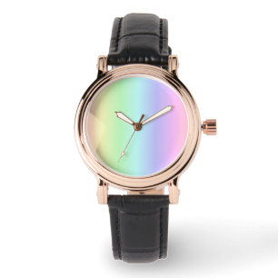 Montre Amusant brillant mignon coloré arc-en-ciel rose ja