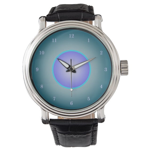 Montre Amusant Néon Aqua/Violet/Bleu (devant)