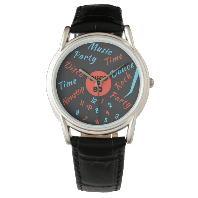 Montre amusante avec conception de plaque d'enregi (devant)