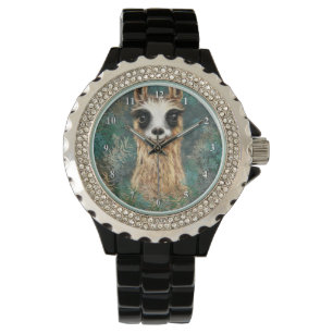 Montre amusante avec Llama curieuse