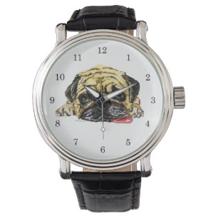 Montre amusante avec un chien de traîneau