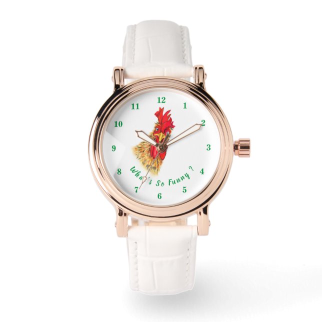 Montre amusante avec un coq surprenant (Recto)