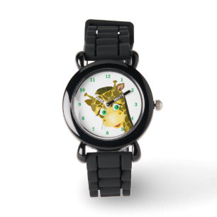 Montre amusante avec une joyeuse Giraffe - Smile