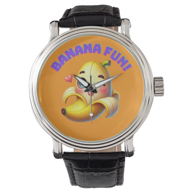Montre Amusante conception de l'écriture banane pour Gi a (devant)