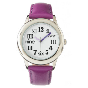 Montre analogue des nombres créatifs de l'enfant