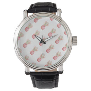 Montre Ananas rose tropical