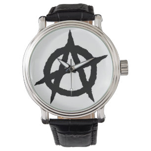 Montre Anarchie symbole punk noir culture de musique sign