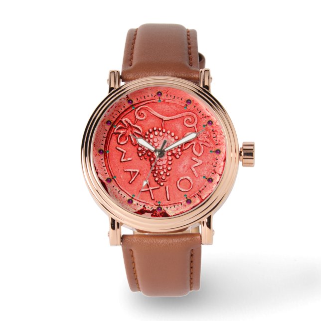 MONTRE ANCIEN RAISINS ROUGES DE COIN SICILE ET VIN DE CÉR (Recto)