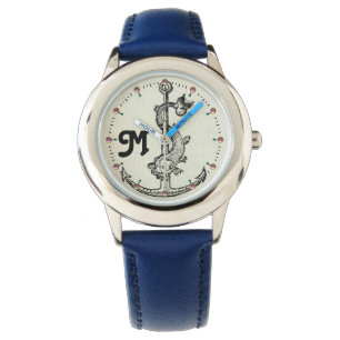 MONTRE ANCRE AVEC MONOGRAMME NAUTIQUE DU POISSON