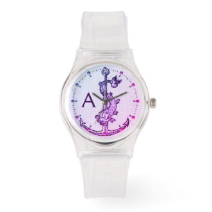 Montre Ancre BLEU PURPLE AVEC MONOGRAM NAUTIQUE POISSON
