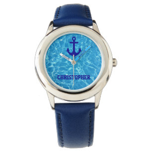 Montre Ancre d'eau Beach Blue Sea Boat Crew Watch
