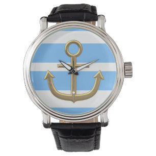 Montre Ancre dorée, symboles de l'amour .