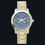 Montre Ancre nautique Oars Stars Capitaine Nom du bateau<br><div class="desc">Une Ancre et des avirons nautiques - Paddles Plus Stars avec capitaine Rank ou autre titre et votre nom ou nom de bateau sur une montre élégante à poignet. Ce Pocket Watch personnalisé ne sera pas seulement le temps, mais est aussi une pièce de conversation amusante. Parfait pour la Fête...</div>