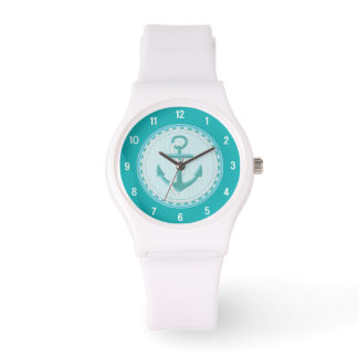 Montre Ancre nautique Turquoise Aqua Sporty Watch