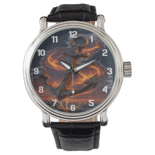 Montre Ancre rustique avec feu - Oreille marine