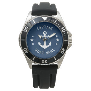 Montre Ancre Vintage nautique Nom du bateau Marine