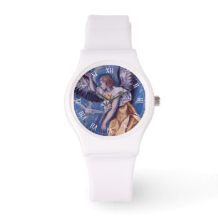 Montre ange avec une colombe blanche