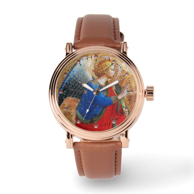 MONTRE ANGE EN ROUGE OR ET BLEU (Recto)
