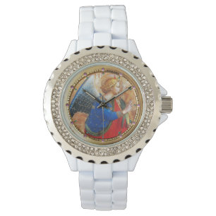 MONTRE ANGE EN ROUGE OR ET BLEU