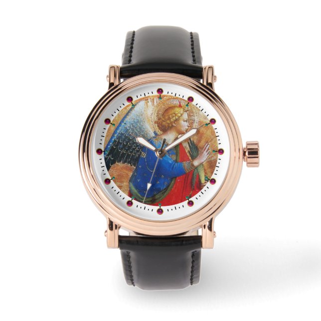 MONTRE ANGE EN ROUGE OR ET BLEU (Recto)