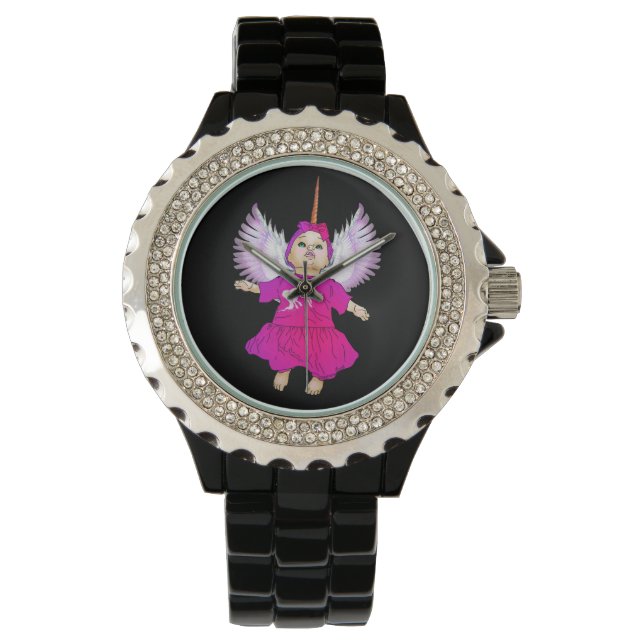 Montre Angel Baby Fairy Unicorn ailes ailes ailes ailes m (devant)