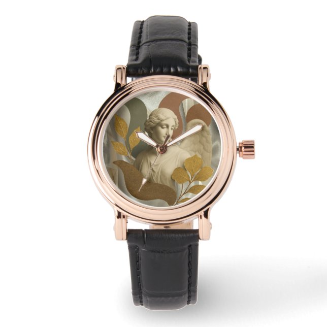Montre Angel éthéal avec Feuilles d'or (Recto)