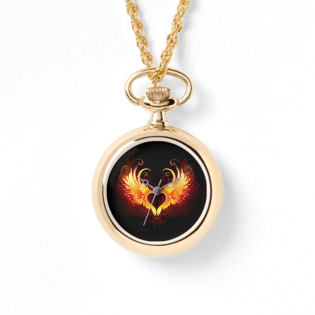 Montre Angel Fire Heart with Wings (Recto)