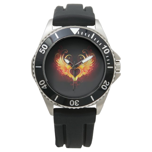 Montre Angel Fire Heart with Wings (devant)