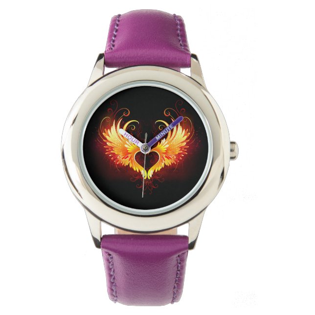 Montre Angel Fire Heart with Wings (devant)