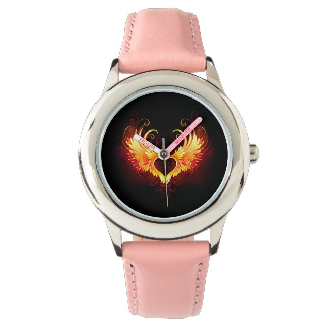 Montre Angel Fire Heart with Wings (devant)