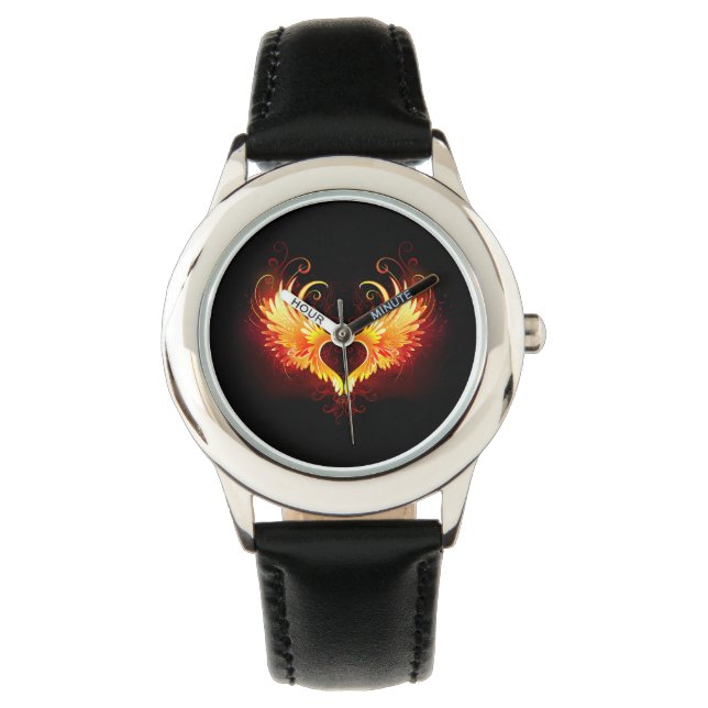 Montre Angel Fire Heart with Wings (devant)