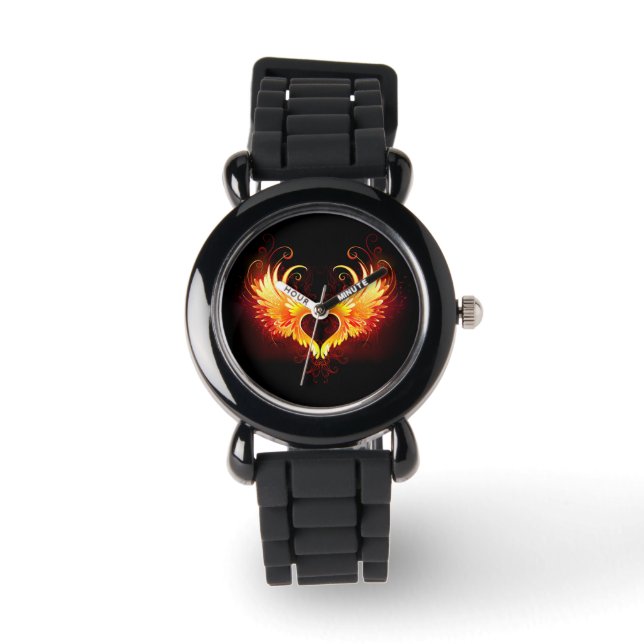 Montre Angel Fire Heart with Wings (Recto)