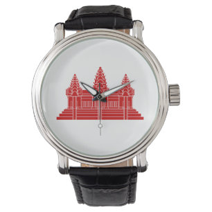 Montre Angkor Vat Cambodgien / Drapeau Khmer