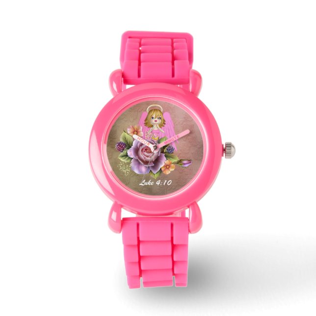 Montre Angles charge sur vous Parties scintillant rose (Recto)