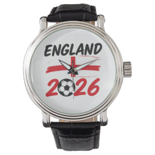 Montre Angleterre 2026 Design de fan de football, croix e