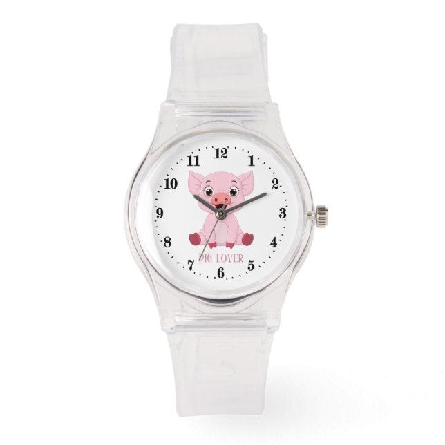 Montre animal adorable de porc mignon (Recto)